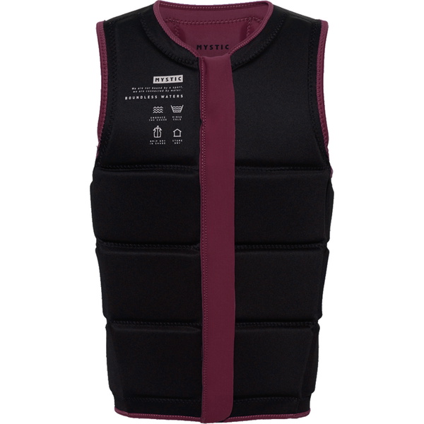 2026 Mystic Männer Star Front Zip Wake Impact Vest 35005.240245 - Oxblood Red